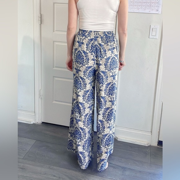 011 Boho Damask Print stretchy waist Trouser Pants - Picture 10 of 12